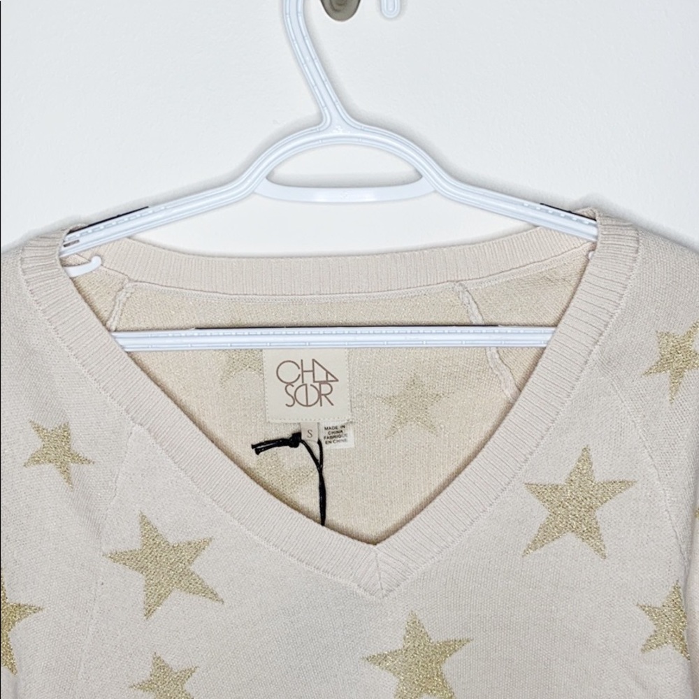 Chaser cropped golden star pullover size S - Picture 5 of 11